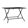 Mesa de jardín plegable malla acero gris antracita 110x80x72 cm 2