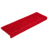 Alfombrilla escalera 20 uds 65x21x4 cm rojo 2