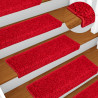 Alfombrilla escalera 20 uds 65x21x4 cm rojo 5
