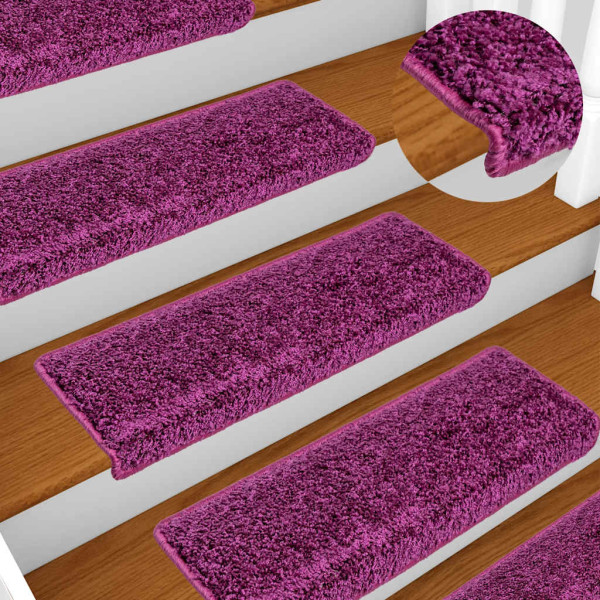 Alfombrilla escalera 20 uds 65x21x4 cm violeta M 5