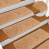 Alfombrilla escalera 20 uds 65x21x4 cm beige 5