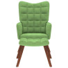 Sillón de relax con reposapiés terciopelo verde claro 4