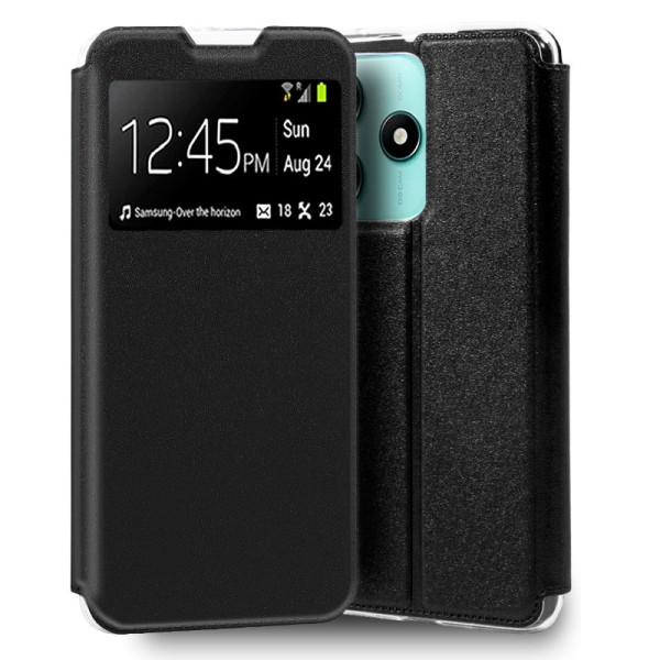Funda COOL Flip Cover para Xiaomi Redmi Note 14 5G Liso Negro D