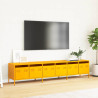 Mueble TV acero laminado en frío amarillo mostaza 202x39x43.5cm 3