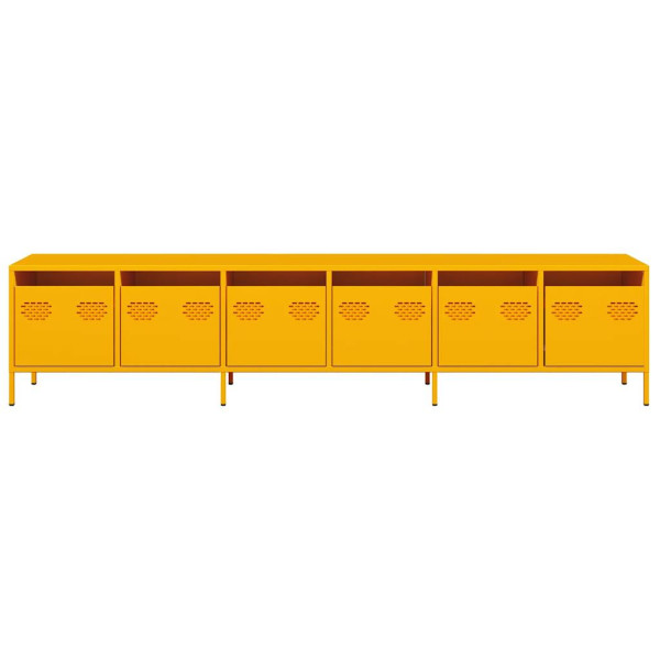 Mueble TV acero laminado en frío amarillo mostaza 202x39x43.5cm M 5
