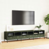 Mueble TV acero laminado en frío verde oliva 202x39x43.5 cm 3