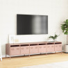 Móvel de TV 202x39x43.5 cm aço laminado a frio rosa 3