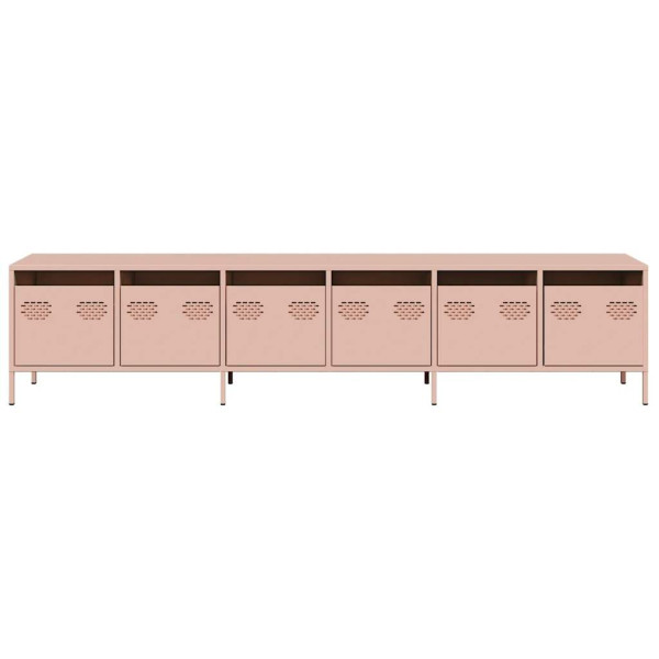 Mueble para TV acero laminado en frío rosa 202x39x43.5 cm M 5