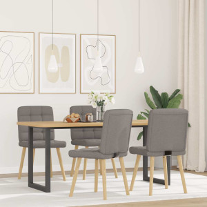 Sillas de comedor 4 unidades tela taupe H