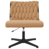 Silla de oficina giratoria de tela beige 4