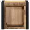 Mesita de noche madera maciza de mango 40x35x40 cm 4