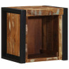 Mesilla de noche multicolor 40x35x40 cm madera maciza reciclada 2