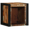 Mesilla de noche multicolor 40x35x40 cm madera maciza reciclada 3