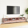 Mueble para TV acero laminado en frío rosa 202x39x43.5 cm 3