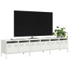 Mueble para TV acero laminado en frío blanco 202x39x43.5 cm 1