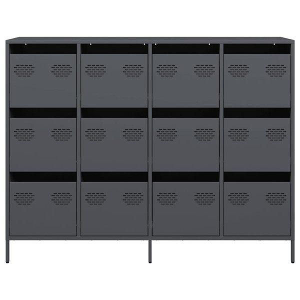 Aparador 135x39x103.5 cm aço laminado a frio antracite M 5