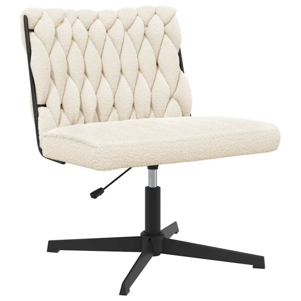 Silla de oficina giratoria tela color crema M 2