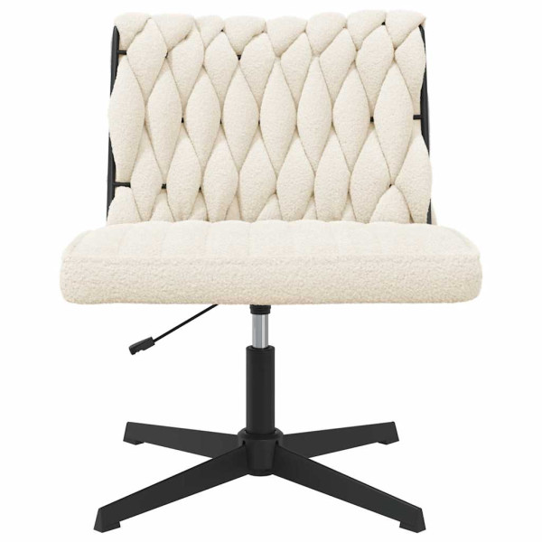 Silla de oficina giratoria tela color crema M 4
