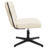 Silla de oficina giratoria tela color crema 5