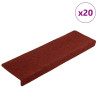 Alfombrilla autoadhesiva escalera 20 uds rojo burdeos 65x21x4cm 1