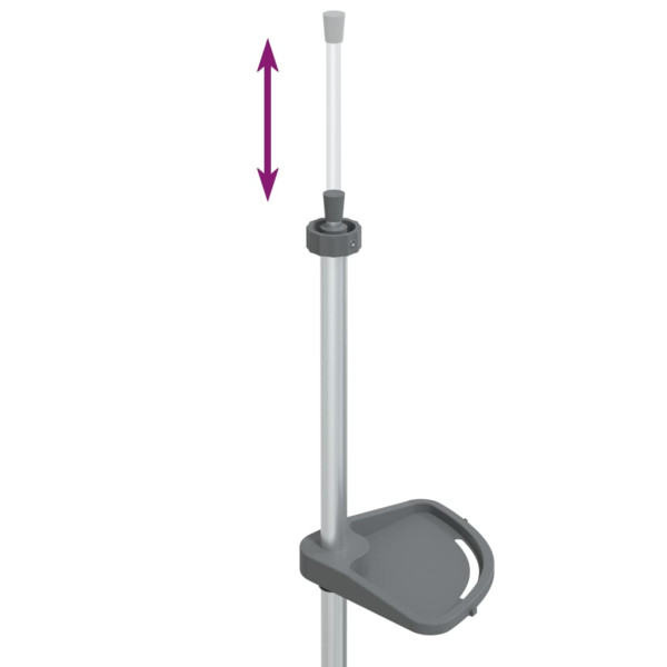 Estantería esquina ducha telescópica 4 estantes aluminio plata M 5