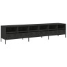 Mueble para TV acero laminado en frío negro 202x39x43.5 cm 2