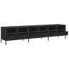 Mueble para TV acero laminado en frío negro 202x39x43.5 cm 4