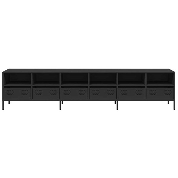 Mueble para TV acero laminado en frío negro 202x39x43.5 cm M 5