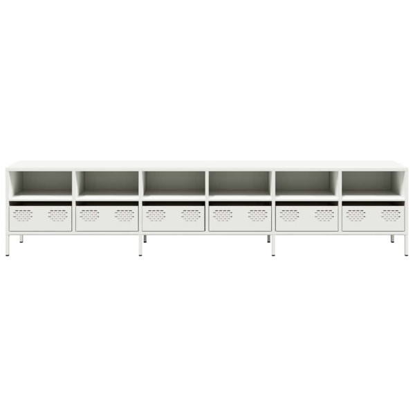 Mueble para TV acero laminado en frío blanco 202x39x43.5 cm M 5