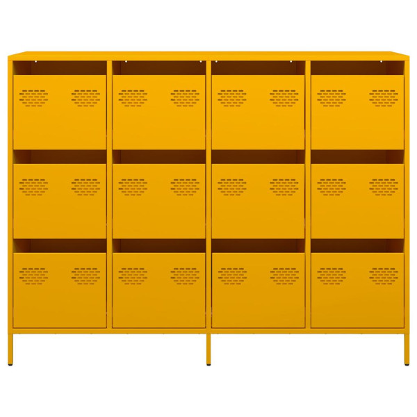 Aparador 135x39x103.5 cm aço laminado a frio amarelo mostarda M 5