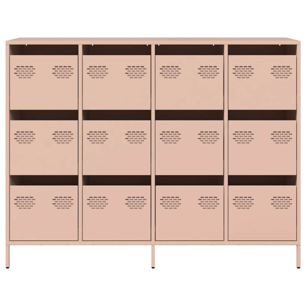 Aparador de acero laminado en frío rosa 135x39x103.5 cm M 5