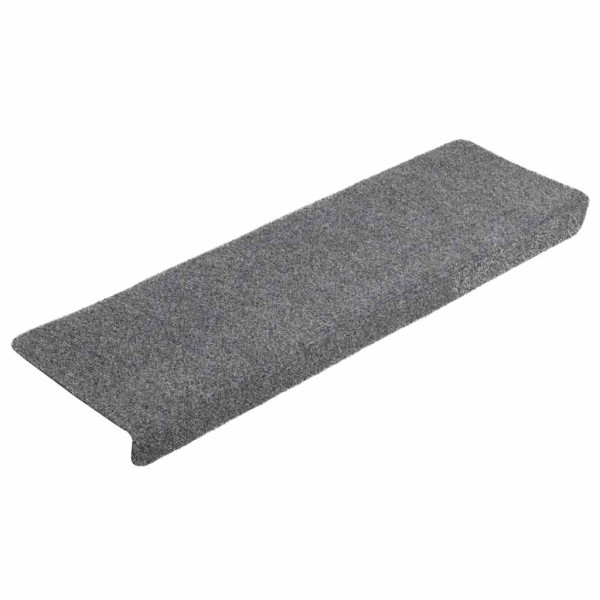 Alfombrilla autoadhesiva escalera 20 uds gris claro 65x21x4 cm M 2