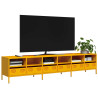 Mueble TV acero laminado en frío amarillo mostaza 202x39x43.5cm 1