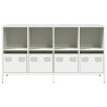 Aparador 135x39x73.5 cm aço laminado a frio branco 5