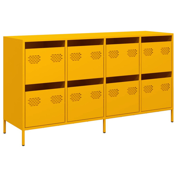 Aparador acero laminado en frío amarillo mostaza 135x39x73.5 cm M 2