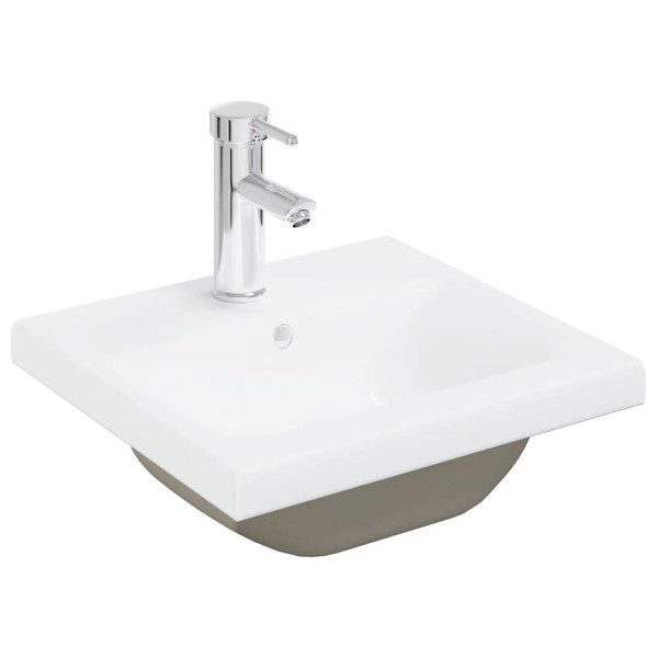 Mueble para lavabo con lavabo integrado y grifo roble artesanal M 4