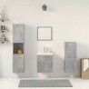 Set muebles de baño 5 piezas madera ingeniería gris hormigón 3