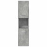 Set muebles de baño 5 piezas madera ingeniería gris hormigón 4
