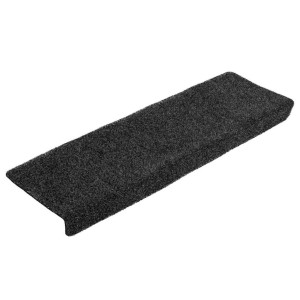 Alfombrilla autoadhesiva escalera 20 uds negro 65x21x4 cm H