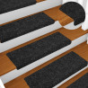 Alfombrilla autoadhesiva escalera 20 uds negro 65x21x4 cm 5