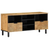 Mueble de TV madera maciza de mango marrón 100x33x46 cm 1
