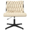 Silla de oficina giratoria tela color crema 4