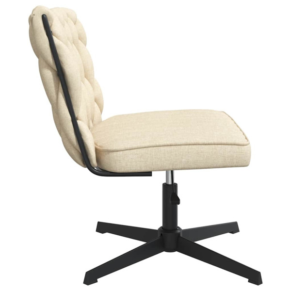 Silla de oficina giratoria tela color crema M 5