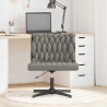 Silla de oficina giratoria de tela gris claro 3
