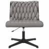 Silla de oficina giratoria de tela gris claro 4