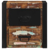Mesa de cabeceira multicor 40x35x40cm madeira maciça recuperada 5