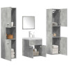 Set muebles de baño 5 piezas madera ingeniería gris hormigón 1