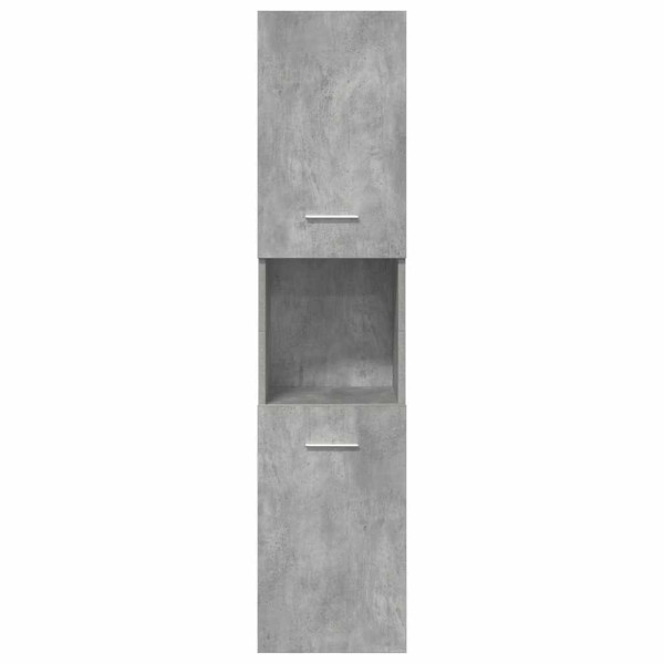 Set muebles de baño 5 piezas madera ingeniería gris hormigón M 4
