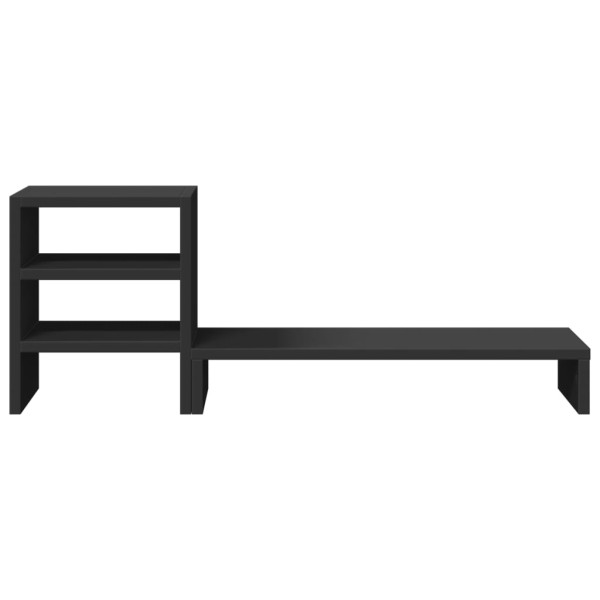 Soporte monitor organizador escritorio madera ingeniería negro M 4