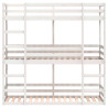 Litera triple de madera maciza de pino blanco 90x190 cm 5